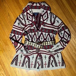 Vintage 70’s-80's Ralph Lauren Sport Hong Kong Southwestern Cashmere+ Cardigan